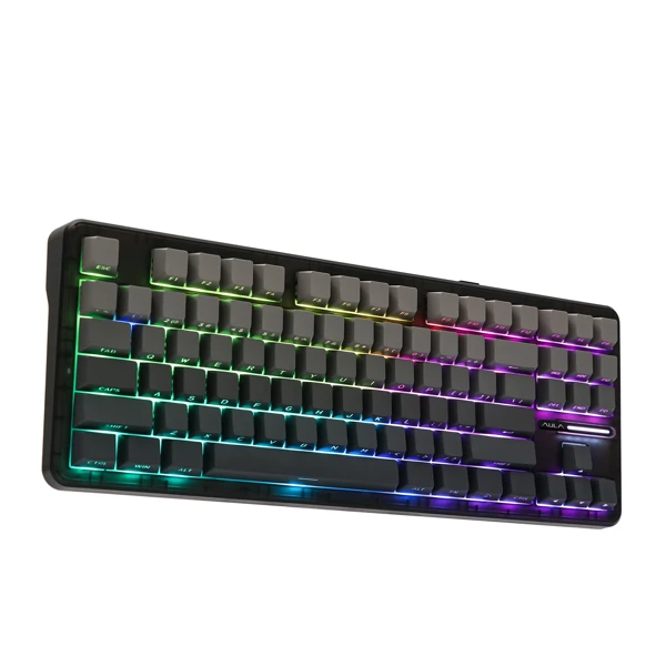 AULA F87 Black Mechanical Keyboard Space Crystal Switch thumbnail 3