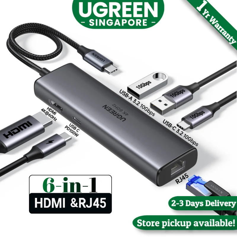Ugreen CM512 6-in-1 USB-CHub 45000 thumbnail 2