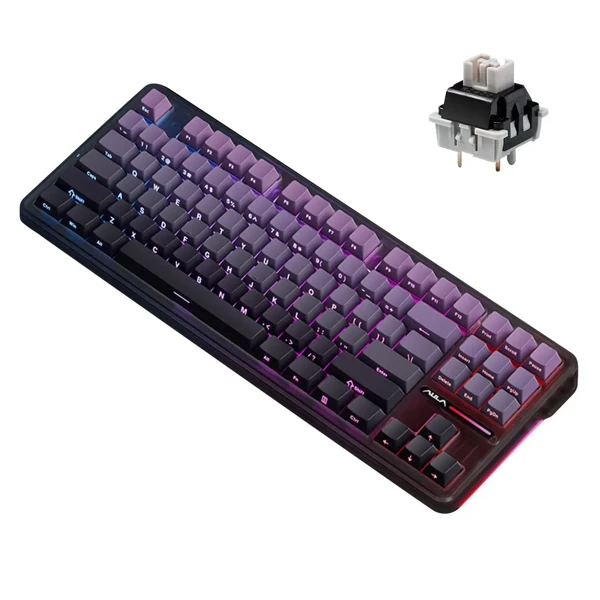 AULA F87 Gradient Purple Mechanical Keyboard thumbnail 2