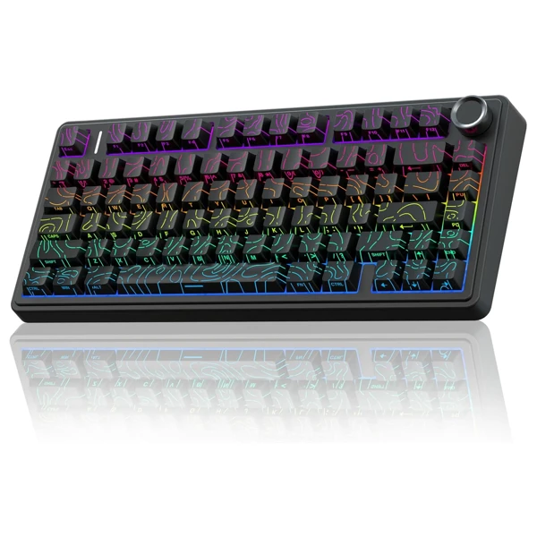 AULA F75 Black Contour Mechanical Keyboard - Image 1