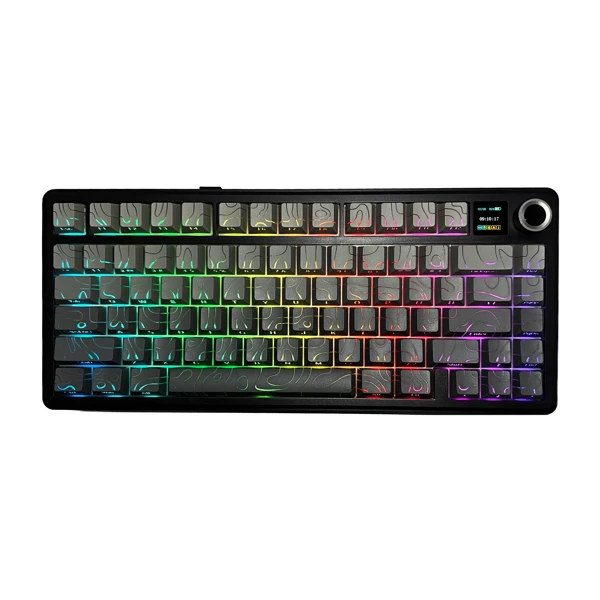AULA F75MAX Gradient Grey Contour Lines Mechanical Keyboard thumbnail 2