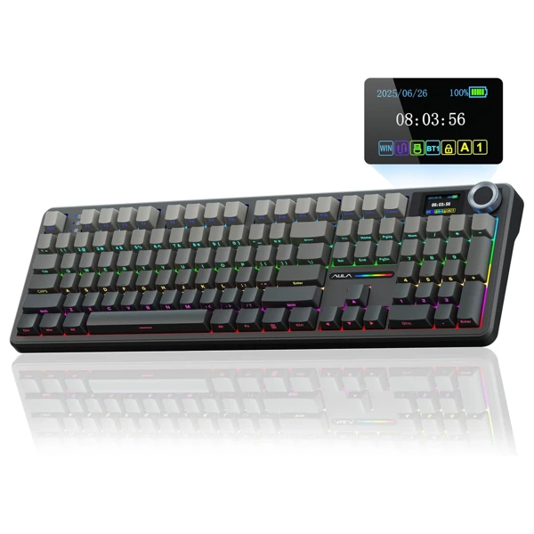 AULA F108 Pro Gradient Gray Zephyr Switch Wireless Keyboard