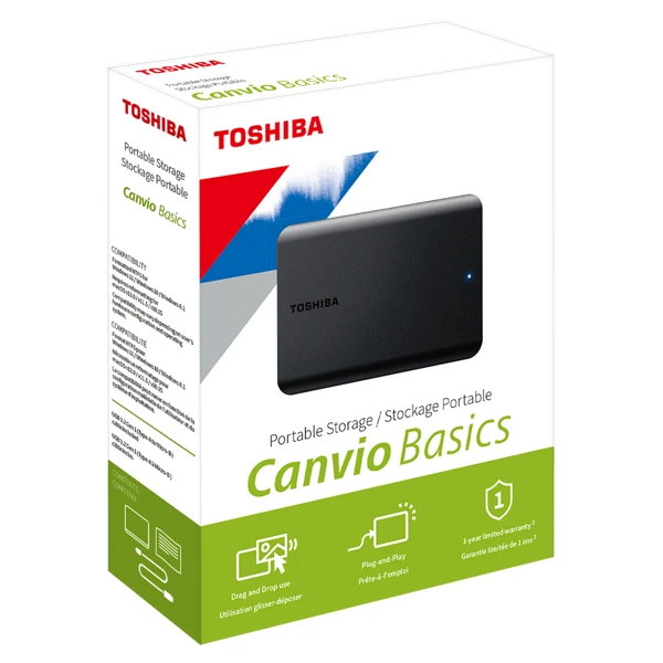 External HDD Toshiba Canvio Basics 1TB - Image 1