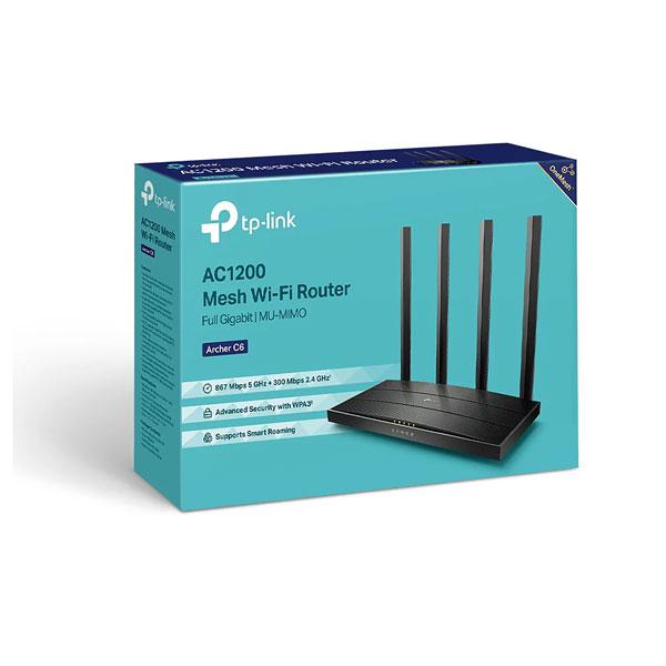 TP-Link Archer C6 AC1200 Wireless MU-MIMO Gigabit Router - Image 1