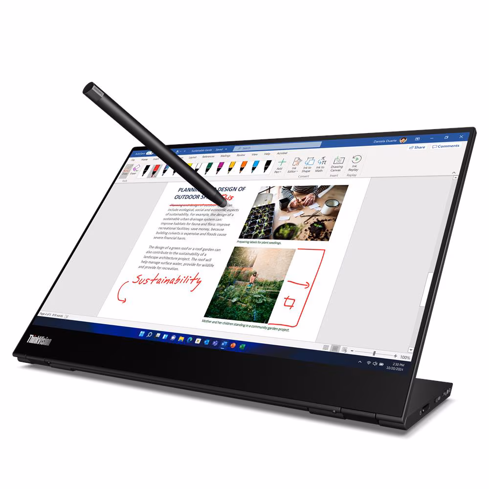 Lenovo ThinkVision M14t Gen2 63FDUAT6WL  thumbnail 2