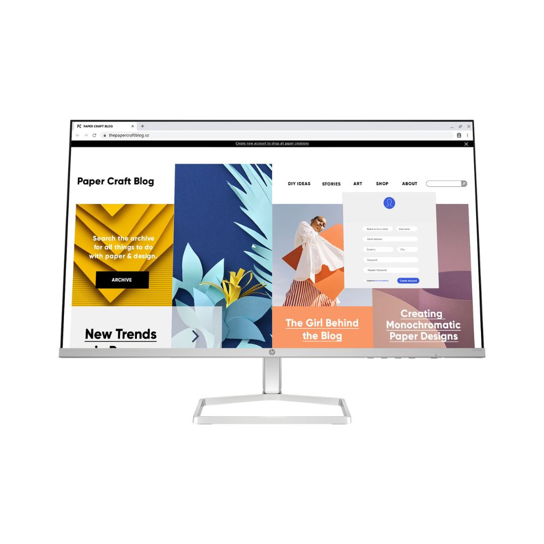 HP Series 5 527sw 27 inch FHD White Monitor 94F46AA