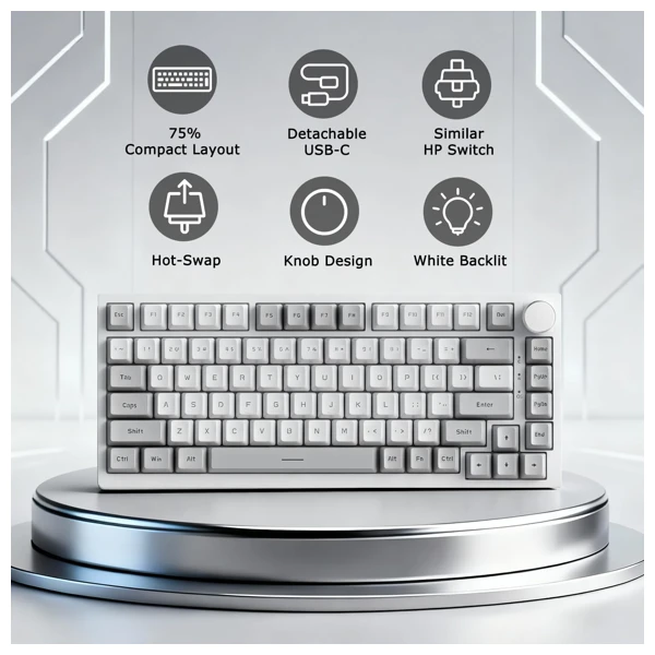 Ajazz AK820 Gray-White thumbnail 6