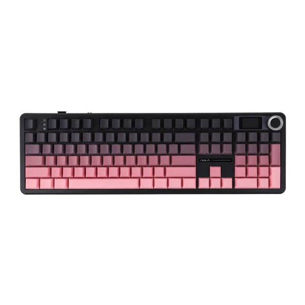 AULA F108 Pro Wireless Keyboard Gradient Pink - Image 1