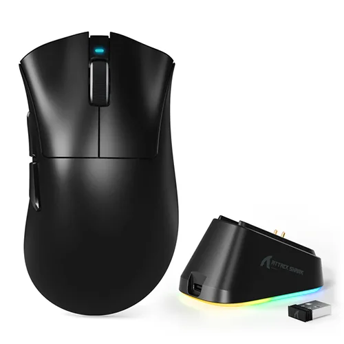 Attack Shark V3PRO UltraLight Black Wireless Gaming Mouse - Image 1