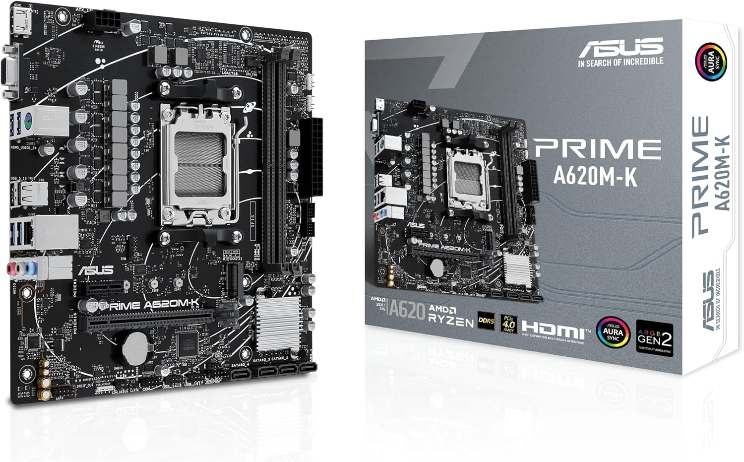 ASUS PRIME A620M-K DDR5 Micro-ATX Motherboard - Image 1