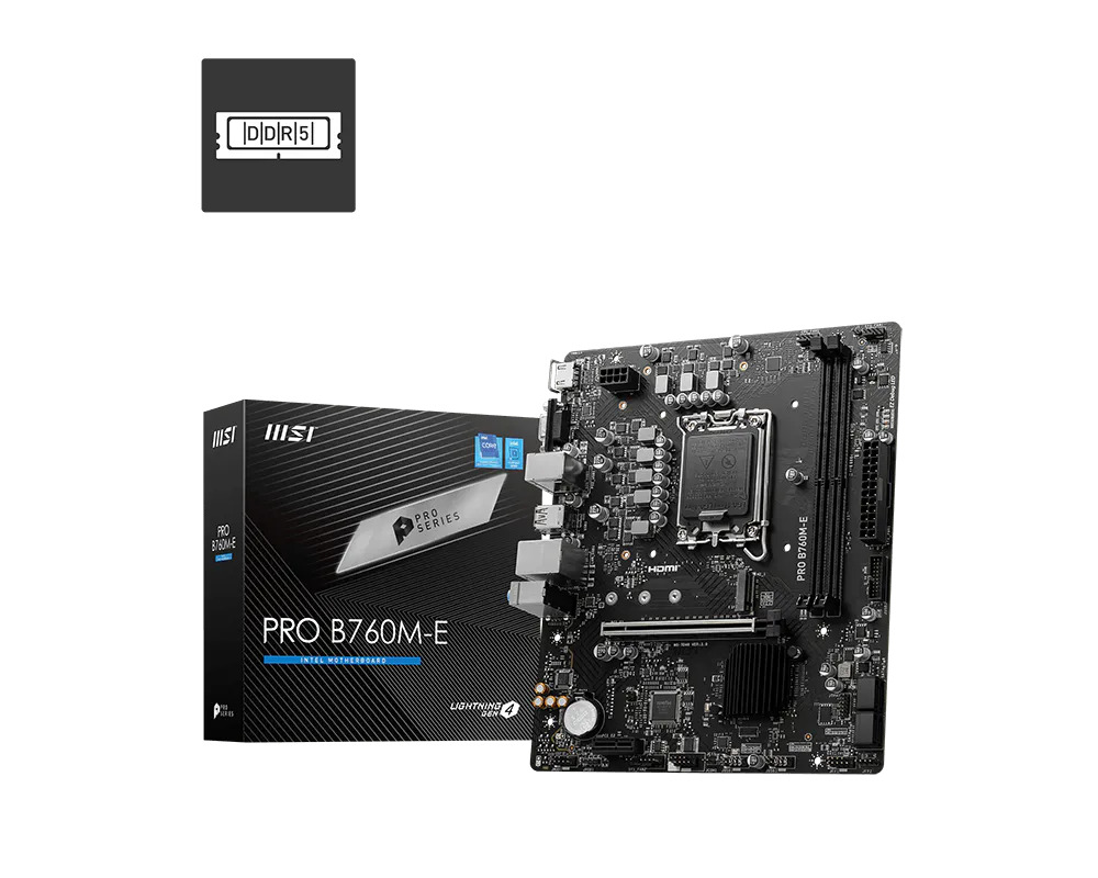 MSI PRO B760M-E DDR5 Motherboard - Image 1