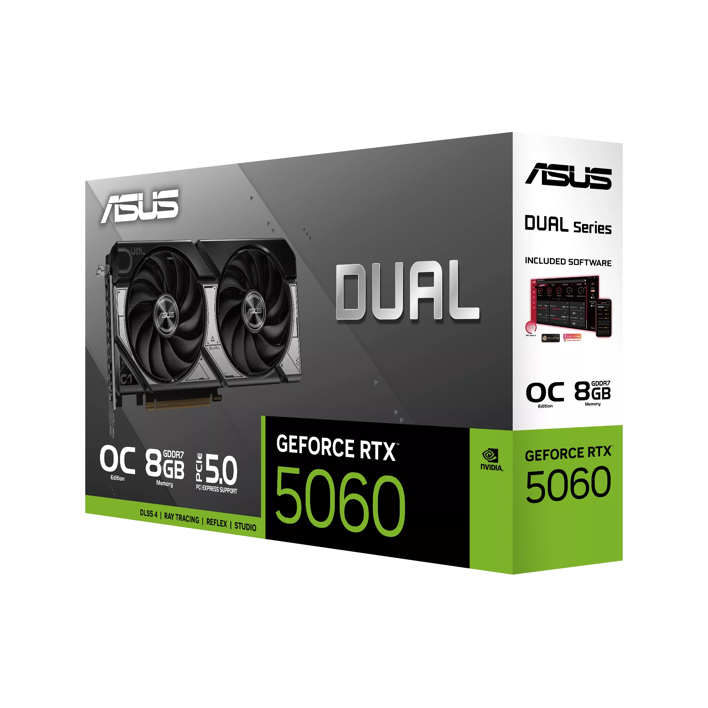 ASUS Dual GeForce RTX 5060 8GB GDDR7 OC Edition 90YV0N12-M0NA00 thumbnail 2