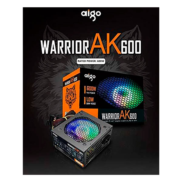 Aigo AK600W Max 600W Power Supply thumbnail 3