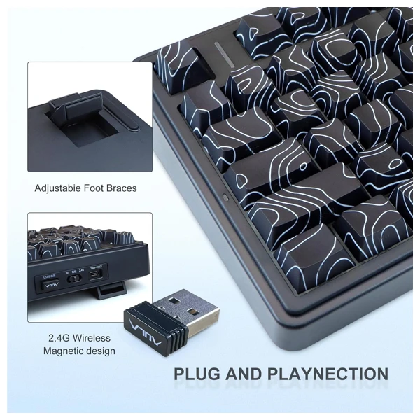 AULA F75 Black Contour Mechanical Keyboard thumbnail 6