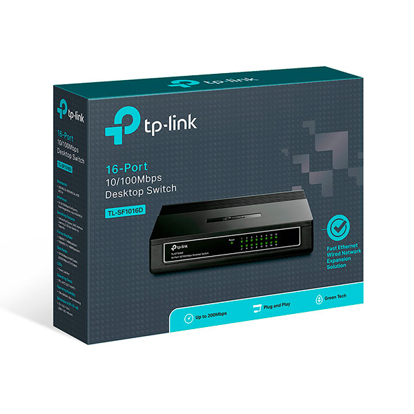 TP-Link TL-SF1016D 16-Port 10/100Mbps Desktop Switch - Image 1
