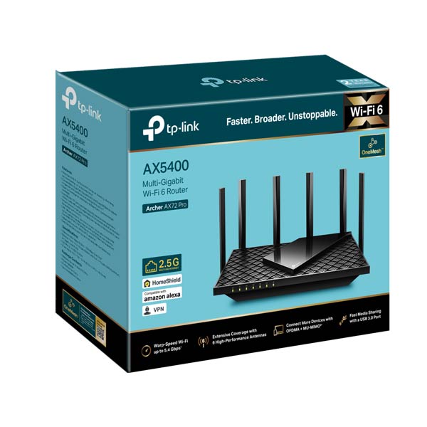 TP-Link Archer AX72 Pro AX5400 Multi-Gigabit WiFi 6 Router - Image 1