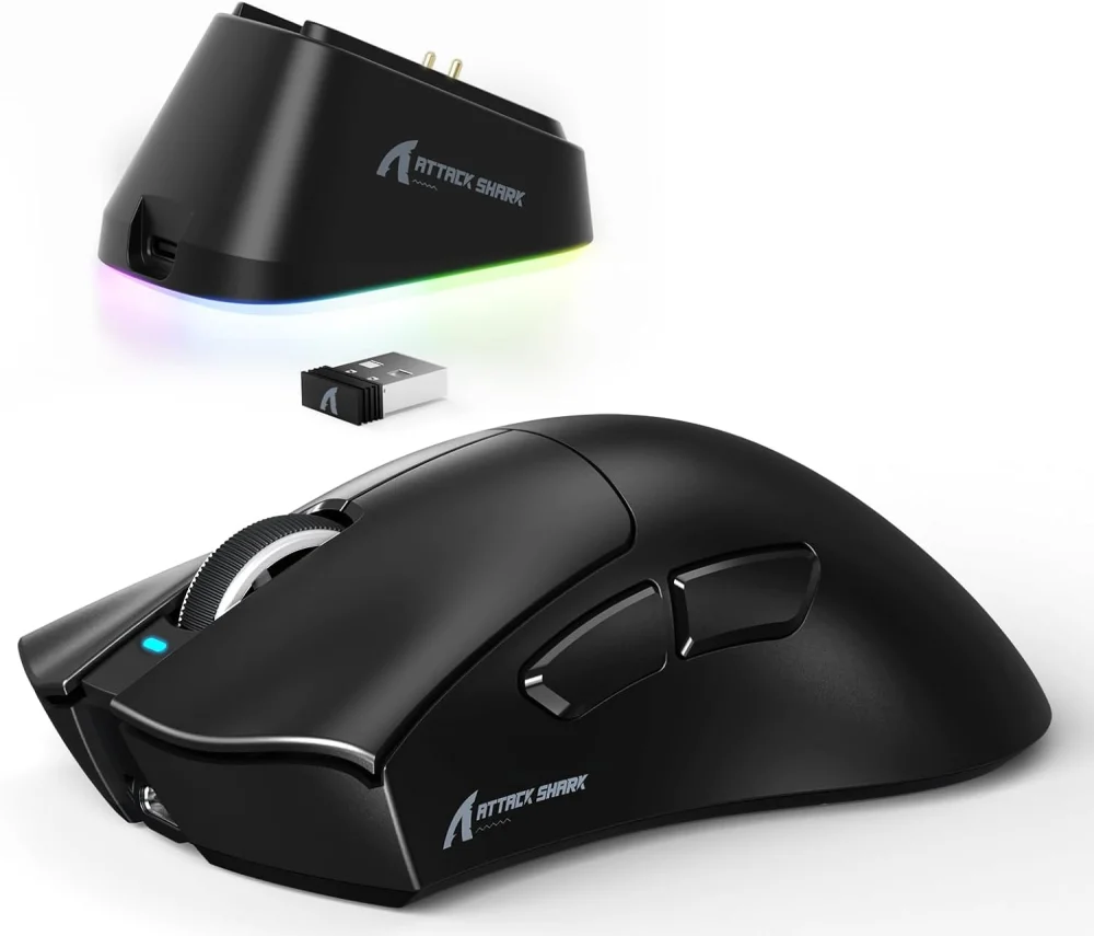 Attack Shark V3PRO UltraLight Black Wireless Gaming Mouse thumbnail 2
