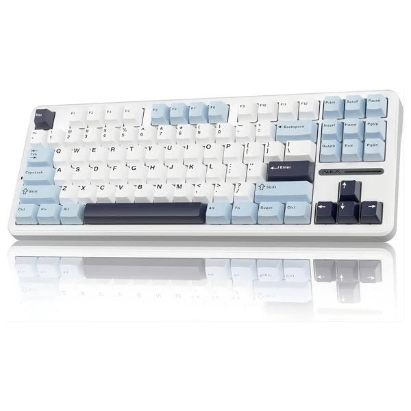 AULA F87 Gasket Gray Wood Switch V3 Mechanical Keyboard