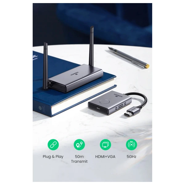 UGREEN Wireless HDMI Extender Transmitter and Receiver 50m CM506 50633A thumbnail 7